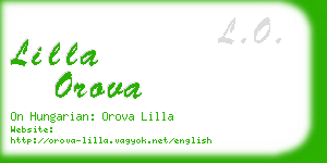 lilla orova business card